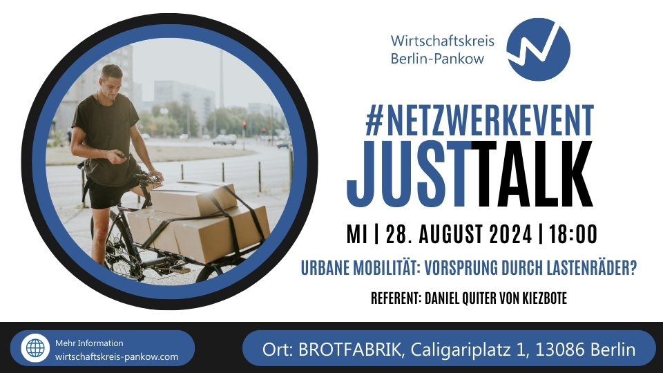 28. August 2024: Just Talk – Urbane Mobilität mit Lastenrädern