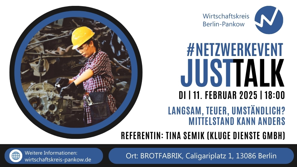 Die Veranstaltung des Wirtschaftskreis Pankow "Just Talk" im Februar 2025.