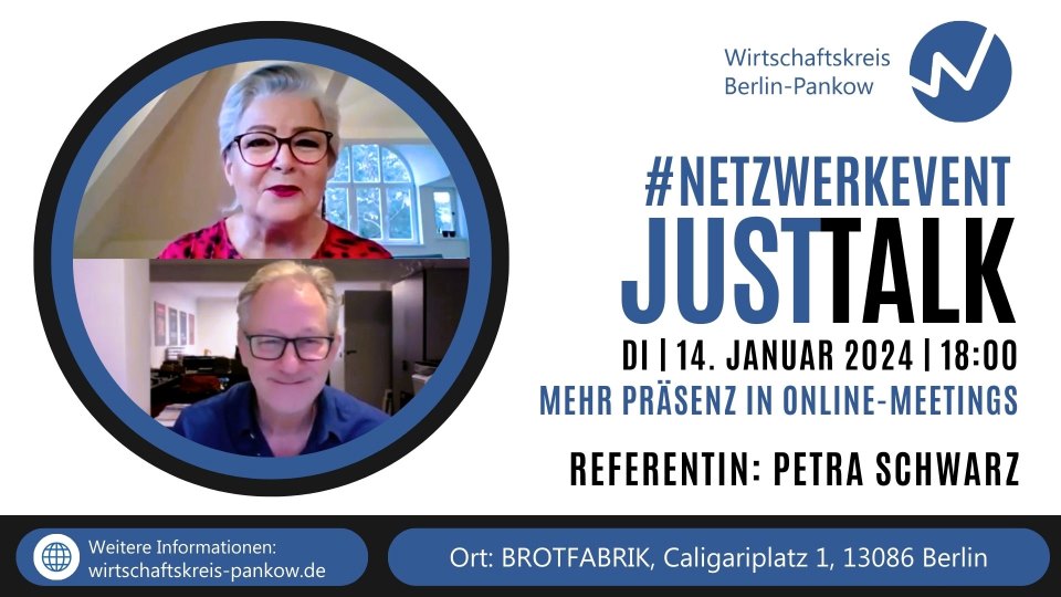 14. Januar 2025: Just Talk – Mehr Präsenz in Online-Meetings